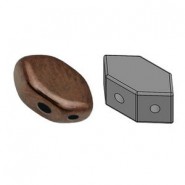 Les perles par Puca® Paros kralen Dark bronze 23980/14415